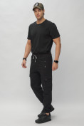 Купить Брюки джоггеры спортивные с карманами мужские черного цвета 224Ch, фото 2