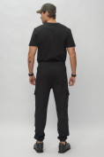 Купить Брюки джоггеры спортивные с карманами мужские черного цвета 224Ch, фото 4