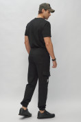 Купить Брюки джоггеры спортивные с карманами мужские черного цвета 224Ch, фото 5