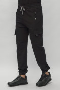 Купить Брюки джоггеры спортивные с карманами мужские черного цвета 224Ch, фото 7