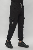 Купить Брюки джоггеры спортивные с карманами мужские черного цвета 224Ch, фото 8