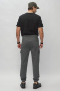 Купить Брюки джоггеры спортивные с карманами мужские серого цвета 224Sr, фото 4