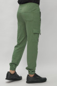 Купить Брюки джоггеры спортивные с карманами мужские зеленого цвета 224Z, фото 11
