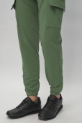 Купить Брюки джоггеры спортивные с карманами мужские зеленого цвета 224Z, фото 13