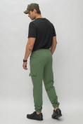 Купить Брюки джоггеры спортивные с карманами мужские зеленого цвета 224Z, фото 5