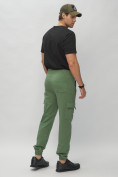 Купить Брюки джоггеры спортивные с карманами мужские зеленого цвета 224Z, фото 6