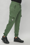 Купить Брюки джоггеры спортивные с карманами мужские зеленого цвета 224Z, фото 9