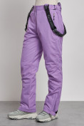 Купить Полукомбинезон утепленный женский зимний горнолыжный фиолетового цвета 2250F, фото 10