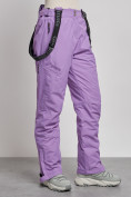 Купить Полукомбинезон утепленный женский зимний горнолыжный фиолетового цвета 2250F, фото 11