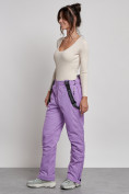Купить Полукомбинезон утепленный женский зимний горнолыжный фиолетового цвета 2250F, фото 2