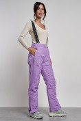 Купить Полукомбинезон утепленный женский зимний горнолыжный фиолетового цвета 2250F, фото 20