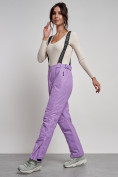 Купить Полукомбинезон утепленный женский зимний горнолыжный фиолетового цвета 2250F, фото 21