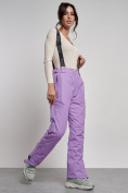 Купить Полукомбинезон утепленный женский зимний горнолыжный фиолетового цвета 2250F, фото 22