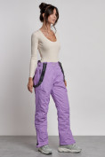 Купить Полукомбинезон утепленный женский зимний горнолыжный фиолетового цвета 2250F, фото 3