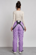 Купить Полукомбинезон утепленный женский зимний горнолыжный фиолетового цвета 2250F, фото 4