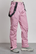 Купить Полукомбинезон утепленный женский зимний горнолыжный розового цвета 2250R, фото 10