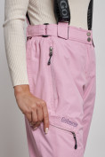 Купить Полукомбинезон утепленный женский зимний горнолыжный розового цвета 2250R, фото 15