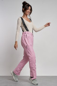 Купить Полукомбинезон утепленный женский зимний горнолыжный розового цвета 2250R, фото 21