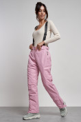 Купить Полукомбинезон утепленный женский зимний горнолыжный розового цвета 2250R, фото 22