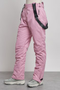 Купить Полукомбинезон утепленный женский зимний горнолыжный розового цвета 2250R, фото 9