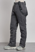 Купить Полукомбинезон утепленный женский зимний горнолыжный серого цвета 2250Sr, фото 6