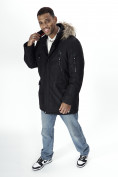 Купить Парка мужская зимняя с мехом черного цвета 2258Ch, фото 19