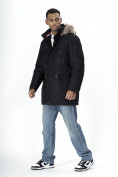 Купить Парка мужская зимняя с мехом черного цвета 2258Ch, фото 2