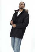 Купить Парка мужская зимняя с мехом черного цвета 2258Ch, фото 22