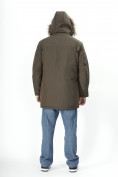 Купить Парка мужская зимняя с мехом коричневого цвета 2258K, фото 12