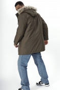 Купить Парка мужская зимняя с мехом коричневого цвета 2258K, фото 26