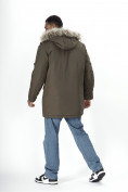 Купить Парка мужская зимняя с мехом коричневого цвета 2258K, фото 5