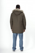 Купить Парка мужская зимняя с мехом коричневого цвета 2258K, фото 6