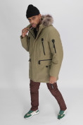 Купить Парка мужская зимняя с мехом цвета хаки 2258Kh, фото 22