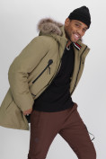 Купить Парка мужская зимняя с мехом цвета хаки 2258Kh, фото 25