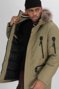 Купить Парка мужская зимняя с мехом цвета хаки 2258Kh, фото 26
