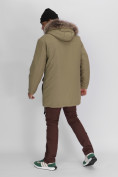 Купить Парка мужская зимняя с мехом цвета хаки 2258Kh, фото 5