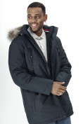 Купить Парка мужская зимняя с мехом темно-серого цвета 2258TC, фото 12