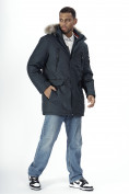 Купить Парка мужская зимняя с мехом темно-серого цвета 2258TC, фото 2