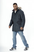 Купить Парка мужская зимняя с мехом темно-серого цвета 2258TC, фото 3