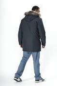 Купить Парка мужская зимняя с мехом темно-серого цвета 2258TC, фото 4