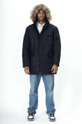 Купить Парка мужская зимняя с мехом темно-синего цвета 2258TS, фото 15