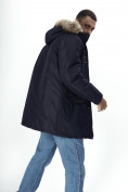 Купить Парка мужская зимняя с мехом темно-синего цвета 2258TS, фото 17