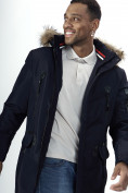 Купить Парка мужская зимняя с мехом темно-синего цвета 2258TS, фото 21