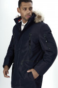 Купить Парка мужская зимняя с мехом темно-синего цвета 2258TS, фото 22