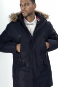 Купить Парка мужская зимняя с мехом темно-синего цвета 2258TS, фото 23