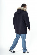 Купить Парка мужская зимняя с мехом темно-синего цвета 2258TS, фото 4