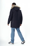 Купить Парка мужская зимняя с мехом темно-синего цвета 2258TS, фото 5