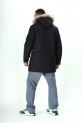 Купить Парка мужская зимняя с мехом черного цвета 2260Ch, фото 4