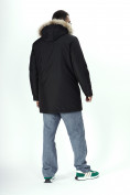 Купить Парка мужская зимняя с мехом черного цвета 2260Ch, фото 5