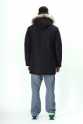 Купить Парка мужская зимняя с мехом черного цвета 2260Ch, фото 6